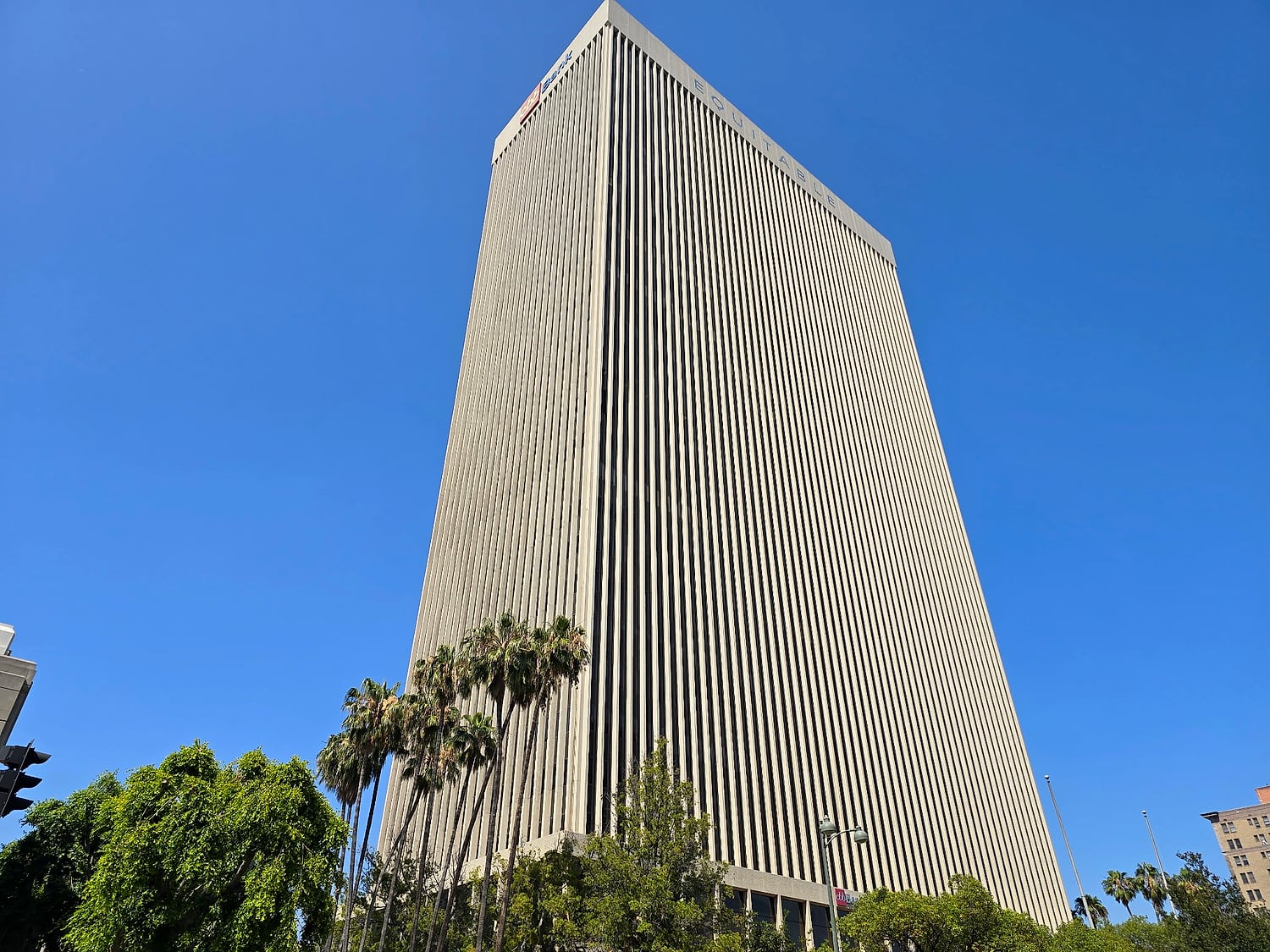 High-rise tower with solar-control window film