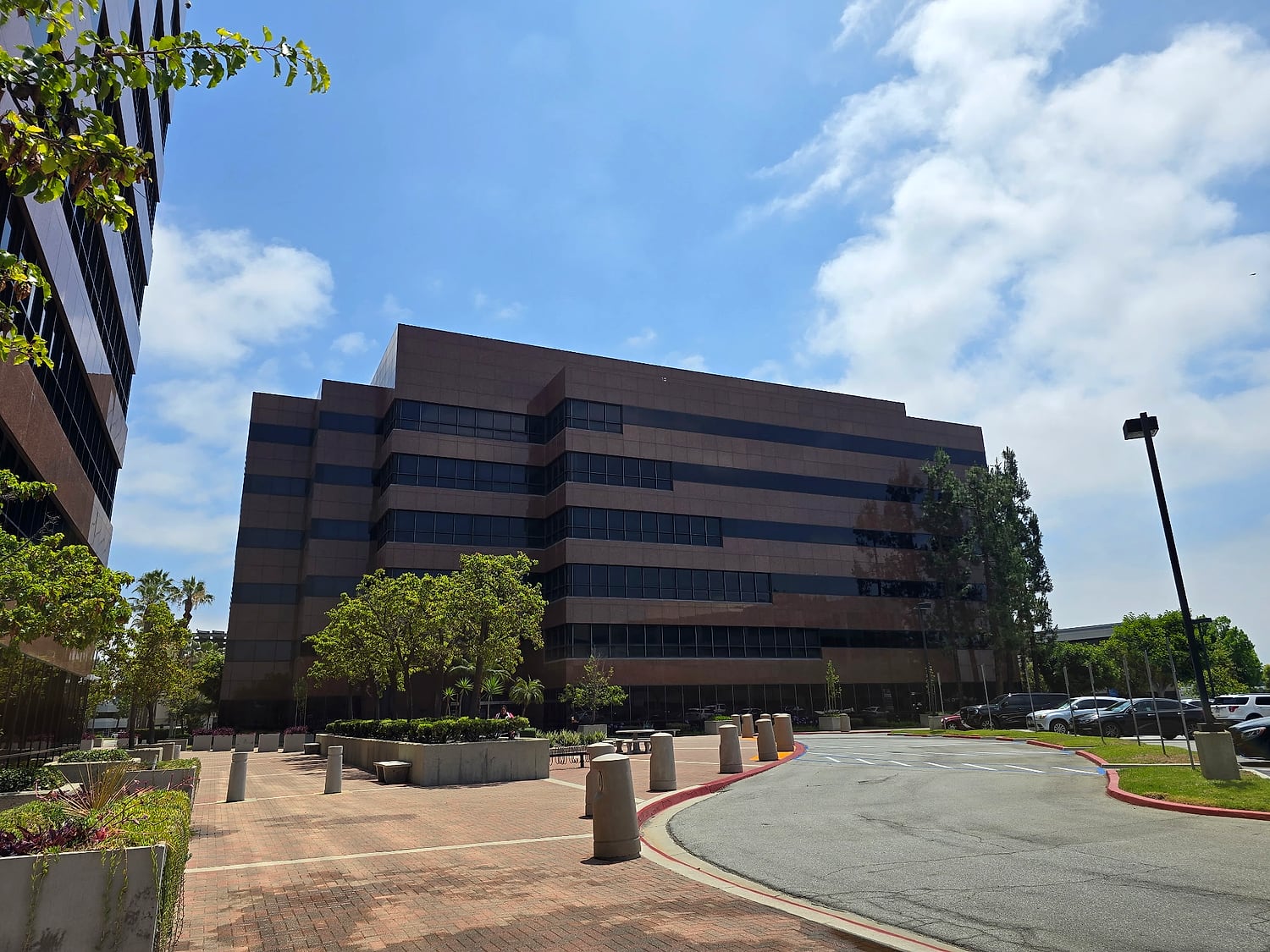 Business-park office building with solar film