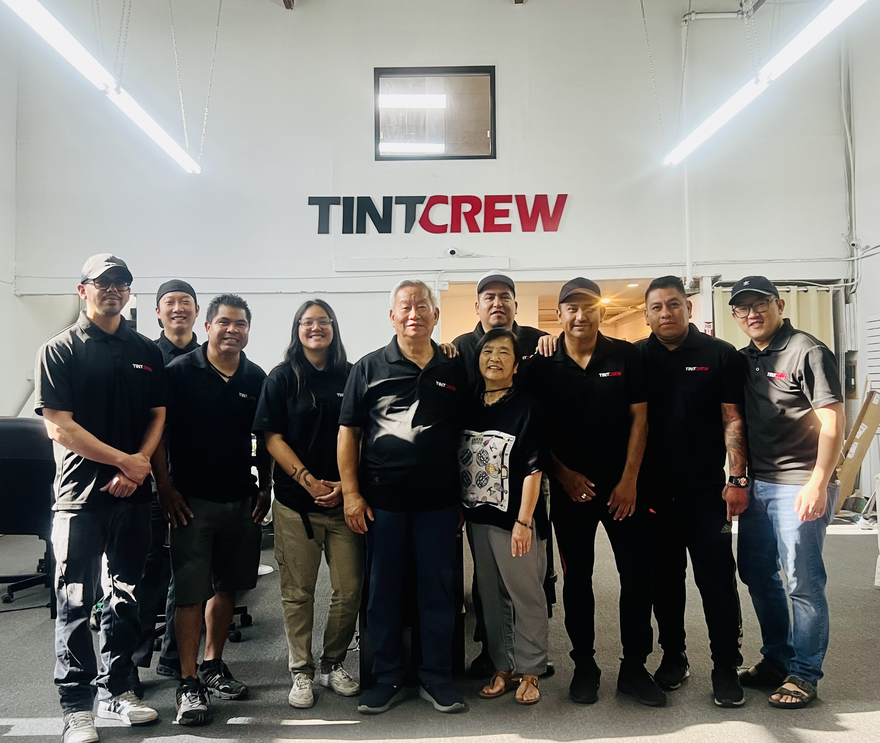 The Tint Crew team at the Buena Park bay
